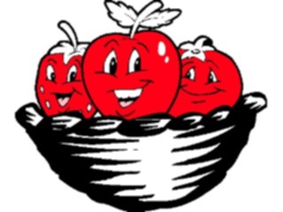 Sticker Custom Preview Image #060905 Food Drink Cartoons Fruit Basket