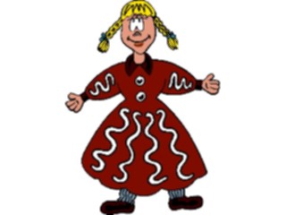 Sticker Custom Preview Image #060914 Food Drink Cartoons Ginger Bread Girl