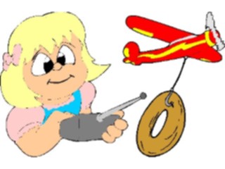 Sticker Custom Preview Image #060916 Food Drink Cartoons Girlwith Doughnut1