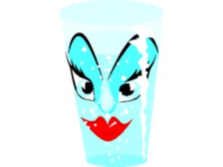 Sticker Custom Preview Image #060922 Food Drink Cartoons Glass Smiling
