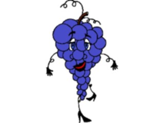Sticker Custom Preview Image #060928 Food Drink Cartoons Grape Guy