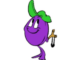Sticker Custom Preview Image #060929 Food Drink Cartoons Grape Smiling