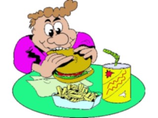 Sticker Custom Preview Image #060936 Food Drink Cartoons Hamburger Fries