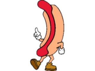 Sticker Custom Preview Image #060948 Food Drink Cartoons Hot Dog Dancing