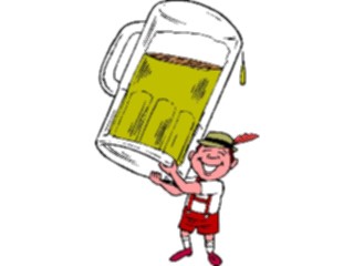 Sticker Custom Preview Image #061004 Food Drink Cartoons Man Beer Mug