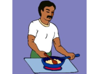Sticker Custom Preview Image #061006 Food Drink Cartoons Man Cooking
