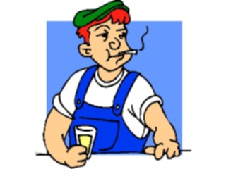 Sticker Custom Preview Image #061011 Food Drink Cartoons Man Drinking5