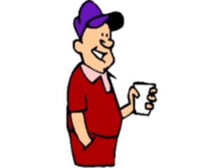 Sticker Custom Preview Image #061012 Food Drink Cartoons Man Drinking6
