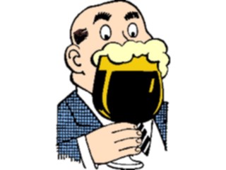 Sticker Custom Preview Image #061016 Food Drink Cartoons Manwith Beer03
