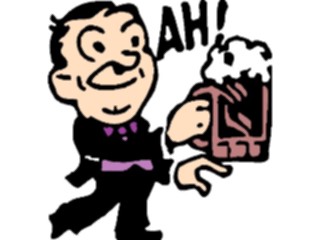 Sticker Custom Preview Image #061018 Food Drink Cartoons Manwith Beer05