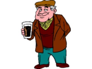 Sticker Custom Preview Image #061022 Food Drink Cartoons Manwith Beer09