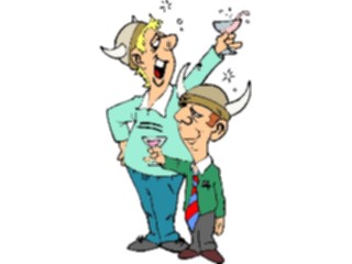 Sticker Custom Preview Image #061043 Food Drink Cartoons Men Drinking2