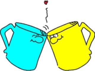 Sticker Custom Preview Image #061053 Food Drink Cartoons Mugs Toasting