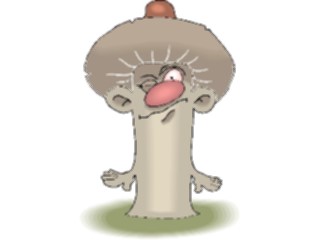 Sticker Custom Preview Image #061055 Food Drink Cartoons Mushroom Frowning