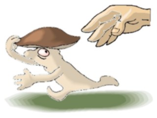 Sticker Custom Preview Image #061056 Food Drink Cartoons Mushroom Running