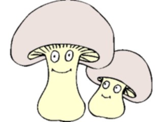 Sticker Custom Preview Image #061060 Food Drink Cartoons Mushrooms1
