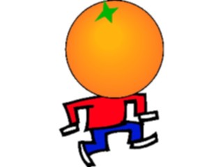 Sticker Custom Preview Image #061076 Food Drink Cartoons Orange Man