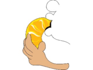 Sticker Custom Preview Image #061077 Food Drink Cartoons Orange Slicein Hand