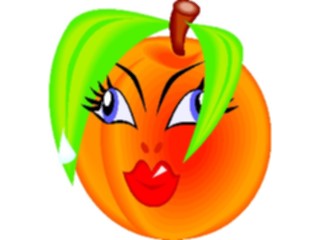 Sticker Custom Preview Image #061082 Food Drink Cartoons Peach Happy