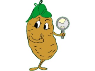 Sticker Custom Preview Image #061083 Food Drink Cartoons Peanut Detective