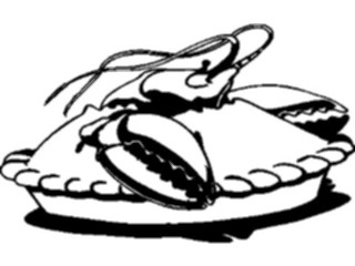 Sticker Custom Preview Image #061097 Food Drink Cartoons Pie Lobster