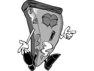 Sticker Custom Preview Image #061098 Food Drink Cartoons Pie Slice Dancing