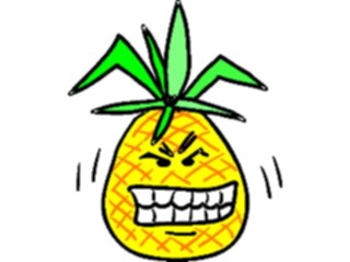 Sticker Custom Preview Image #061100 Food Drink Cartoons Pineapple