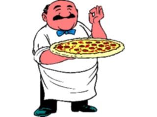 Sticker Custom Preview Image #061105 Food Drink Cartoons Pizza Chef3