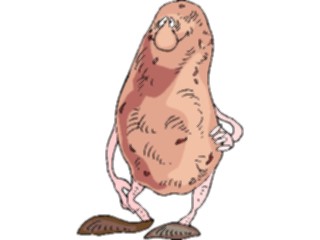 Sticker Custom Preview Image #061110 Food Drink Cartoons Potato