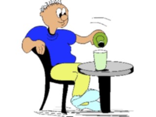 Sticker Custom Preview Image #061112 Food Drink Cartoons Pouringa Drink