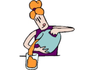 Sticker Custom Preview Image #061113 Food Drink Cartoons Pouring Juice