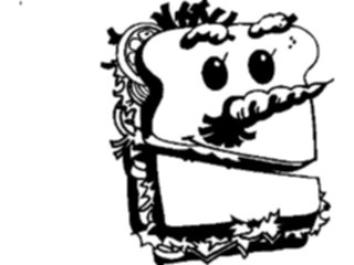 Sticker Custom Preview Image #061120 Food Drink Cartoons Sandwich
