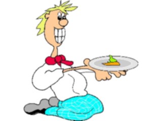 Sticker Custom Preview Image #061131 Food Drink Cartoons Serving Foodon Knees
