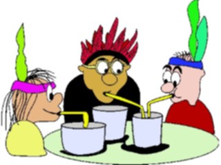Sticker Custom Preview Image #061135 Food Drink Cartoons Sharing Drinks