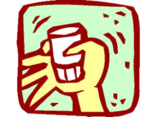 Sticker Custom Preview Image #061141 Food Drink Cartoons Shot Glassin Hand