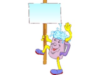 Sticker Custom Preview Image #061145 Food Drink Cartoons Sign Mug Man