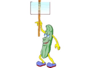 Sticker Custom Preview Image #061146 Food Drink Cartoons Sign Pickle Man