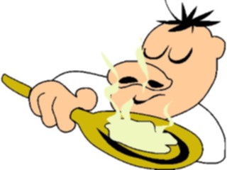 Sticker Custom Preview Image #061152 Food Drink Cartoons Smelling Food