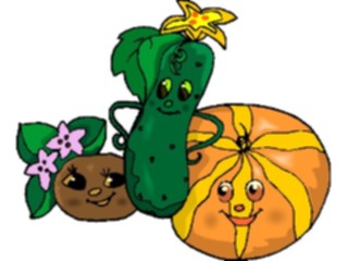 Sticker Custom Preview Image #061167 Food Drink Cartoons Squash Smiling