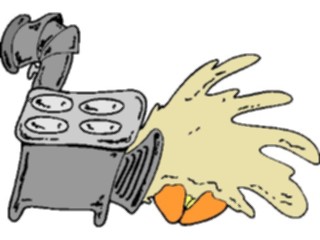 Sticker Custom Preview Image #061170 Food Drink Cartoons Stove Exploding