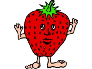 Sticker Custom Preview Image #061174 Food Drink Cartoons Strawberry Guy