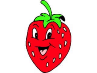 Sticker Custom Preview Image #061175 Food Drink Cartoons Strawberry Happy1