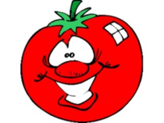 Sticker Custom Preview Image #061197 Food Drink Cartoons Tomato Happy2