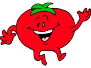 Sticker Custom Preview Image #061199 Food Drink Cartoons Tomato Jumping