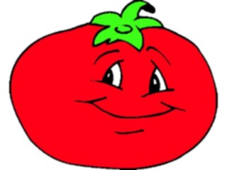 Sticker Custom Preview Image #061200 Food Drink Cartoons Tomato Smirking