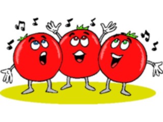 Sticker Custom Preview Image #061202 Food Drink Cartoons Tomatoes Singing