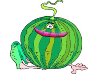 Sticker Custom Preview Image #061211 Food Drink Cartoons Watermelon