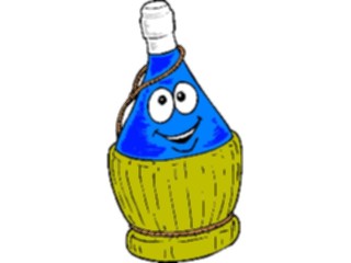 Sticker Custom Preview Image #061217 Food Drink Cartoons Wine Bottle1