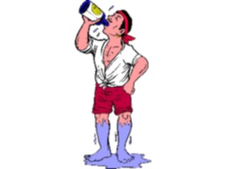 Sticker Custom Preview Image #061220 Food Drink Cartoons Wine Drinker1