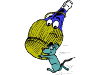 Sticker Custom Preview Image #061225 Food Drink Cartoons Wine Mouse